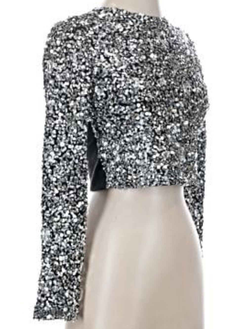 Alice + Olivia by Stacey Bendet Sequin Crop Top New with Tags S Glamore!